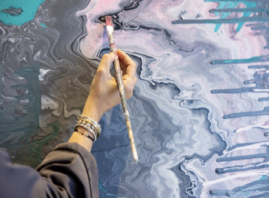 Amal Bint Bandar Alsudairy Creating Art